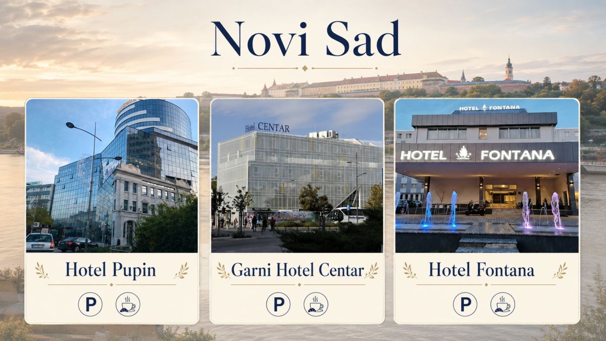 Hoteli u Novom Sadu - Pupin, Central Garni i Fontana